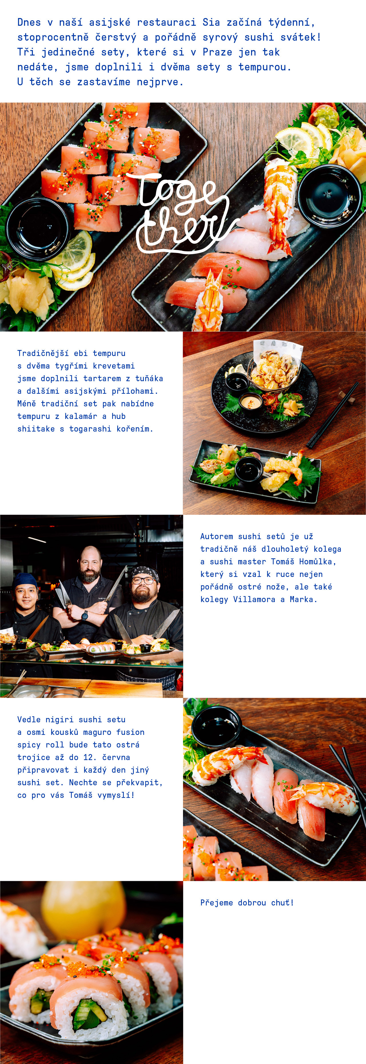 V Sia začíná týden sushi, nechte se překvapit fantazií sushi mastera!