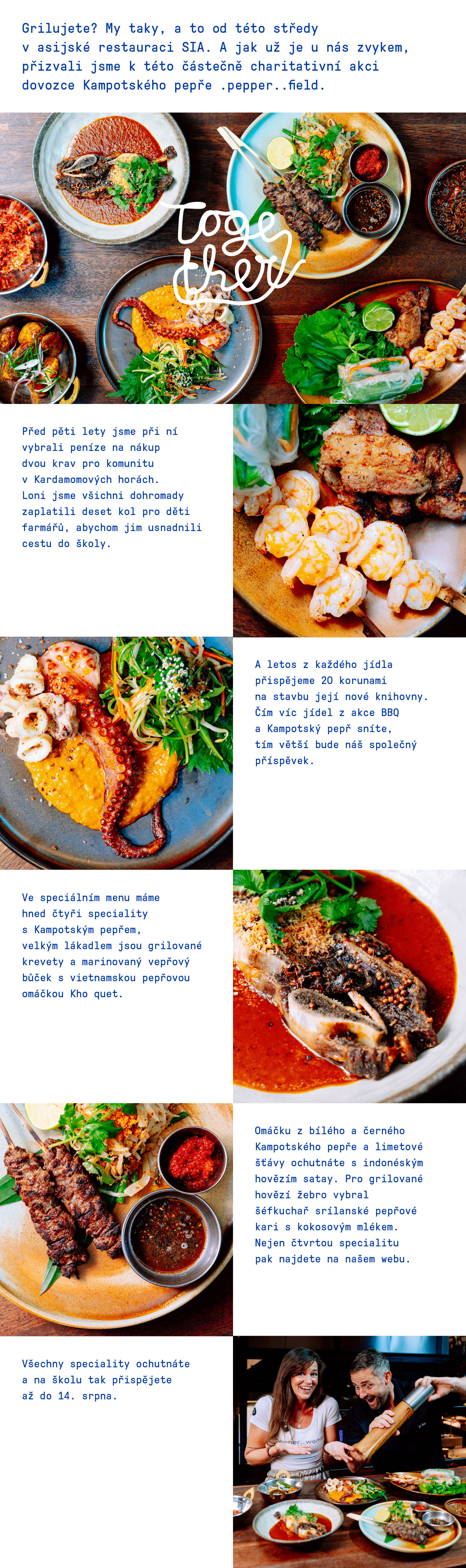 Špekáček s hořčicí tu nehledejte, v Sia se griluje s Kampotským pepřem!