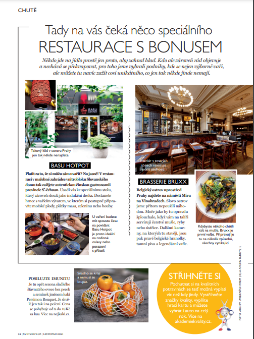 článek restaurace s bonusem