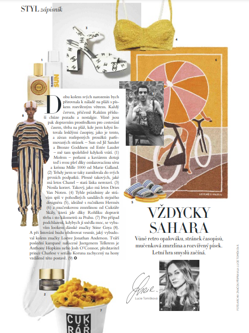 článek v Harper's Bazaar