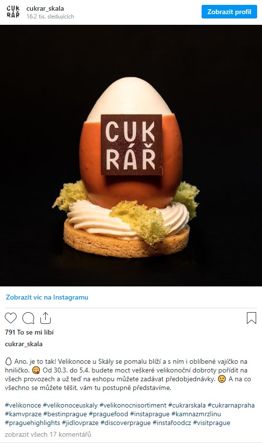 Velikonoční vajíčka Cukráře Skály